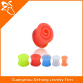 Silicone Ear Tunnels Hollow Spiral Plugs Gauge Earlets Expander 4-30mm